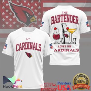 Arizona Cardinals This Bartender Loves The Cardinals NFL Gameday Bar T Shirt