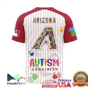 Arizona Diamondbacks D Backs Autism Awareness Pinstripe T Shirt