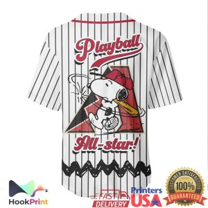 Arizona Diamondbacks Peanuts Snoopy Gang Playball All Star Baseball Jersey