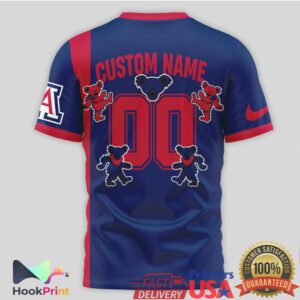 Arizona Wildcats NCAA Basketball Champions 2026 Grateful Dead Dancing Bears Custom Name Fans T Shirt