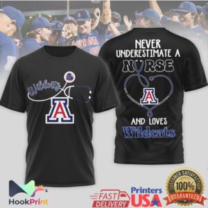 Arizona Wildcats Never Underestimate A Nurse Who Understands Baseball Women's Fan 2026 T Shirt
