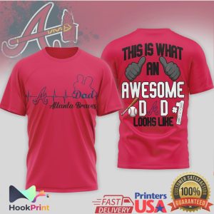 Atlanta Braves Awesome Dad This Is What An Awesome D D Looks Like T Shirt