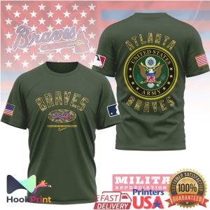 Atlanta Braves Military Appreciation Night US Army Olive T Shirt Atlanta Braves Military Appreciation Night US Army Olive T Shirt