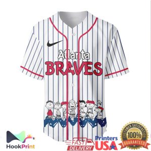 Atlanta Braves Peanuts Snoopy Gang Playball All Star Baseball Jersey Atlanta Braves Peanuts Snoopy Gang Playball All Star Baseball Jersey