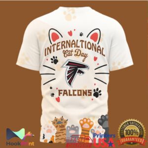 Atlanta Falcons International Cat Day 2026 Retro Style Sports Fans Men Women T Shirt