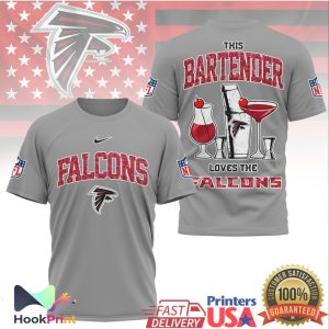 Atlanta Falcons This Bartender Loves The Falcons NFL Cocktail Design T Shirt