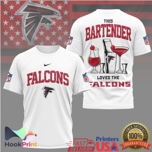 Atlanta Falcons This Bartender Loves The Falcons NFL Cocktail Design T Shirt