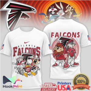 Atlanta Falcons x Looney Tunes Bugs Bunny & Taz NFL Graphic T Shirt