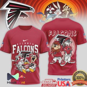 Atlanta Falcons x Looney Tunes Bugs Bunny & Taz NFL Graphic T Shirt