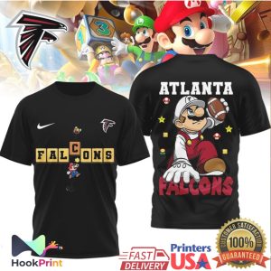 Atlanta Falcons x Super Mario Bros Mashup Football T Shirt Atlanta Falcons x Super Mario Bros Mashup Football T Shirt