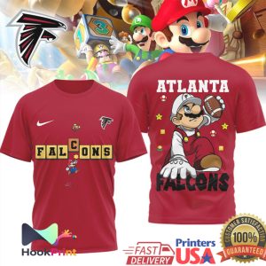 Atlanta Falcons x Super Mario Bros Mashup Football T Shirt