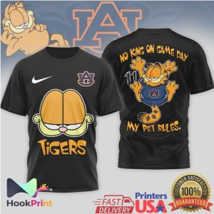 Auburn Tigers Garfield No King On Game Day My Pet Rules T Shirt Auburn Tigers Garfield No King On Game Day My Pet Rules T Shirt