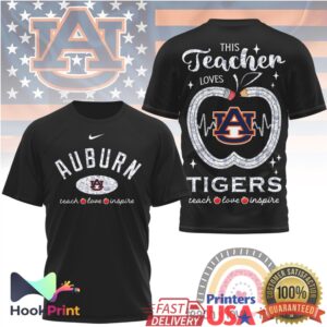 Auburn Tigers This Teacher Loves Tigers Teach Love Inspire Retro Fans Men Women T Shirt Auburn Tigers This Teacher Loves Tigers Teach Love Inspire Retro Fans Men Women T Shirt