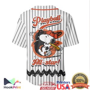Baltimore Orioles Peanuts Snoopy Gang Playball All Star Baseball Jersey Baltimore Orioles Peanuts Snoopy Gang Playball All Star Baseball Jersey