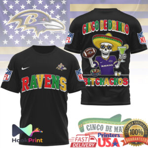 Baltimore Ravens Cinco De Drinko Bitchachos 2026 Mexican Fiesta Retro Fans Men Women T Shirt
