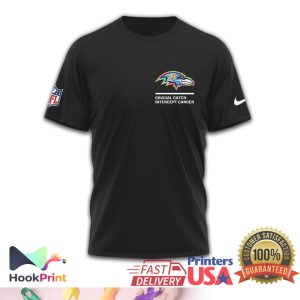 Baltimore Ravens Crucial Catch Fight Cancer In All Colors Ribbon Design T Shirt Baltimore Ravens Crucial Catch Fight Cancer In All Colors Ribbon Design T Shirt