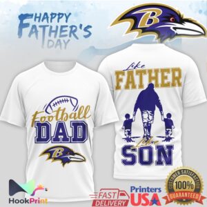 Baltimore Ravens Football Dad Like Father Like Son Happy Father's Day Men's Fan T Shirt