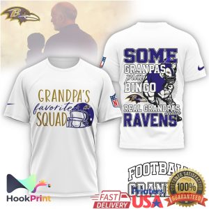 Baltimore Ravens Grandpa's Favorite Squad Real Grandpas Watch Ravens T Shirt