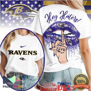 Baltimore Ravens Hey Haters Shut The F Up Purple Lips T Shirt