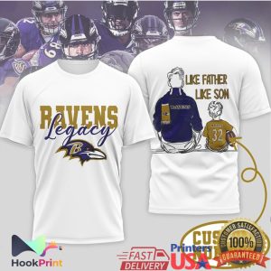 Baltimore Ravens Legacy Like Father Like Son Daughter Gameday T Shirt