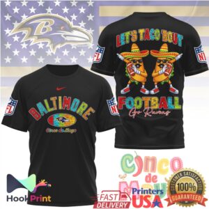 Baltimore Ravens Let's Taco Bout Football Cinco De Mayo 2026 Men Women T Shirt