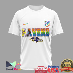 Baltimore Ravens NFL More Pride Less Prejudice Snoopy Rainbow 2026 T Shirt