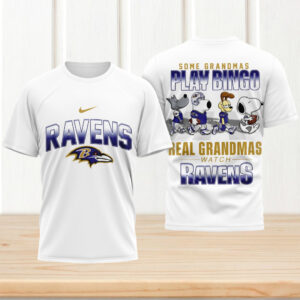Baltimore Ravens Some Grandmas Play Bingo Real Grandmas Watch Ravens T Shirt