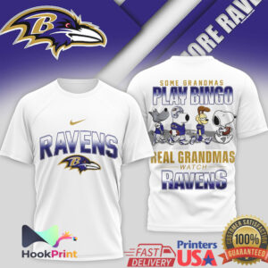 Baltimore Ravens Some Grandmas Play Bingo Real Grandmas Watch Ravens T Shirt