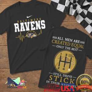 Baltimore Ravens Stick Shift NFL Manual Driver Created Equal T Shirt