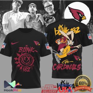 Blink 182 x Arizona Cardinals NFL Mashup Graphic T Shirt Blink 182 x Arizona Cardinals NFL Mashup Graphic T Shirt
