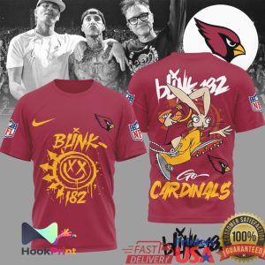 Blink 182 x Arizona Cardinals NFL Mashup Graphic T Shirt