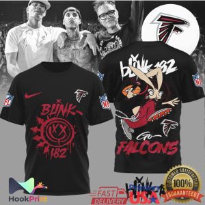 Blink 182 x Atlanta Falcons NFL Mashup Graphic T Shirt Blink 182 x Atlanta Falcons NFL Mashup Graphic T Shirt