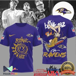 Blink 182 x Baltimore Ravens Mashup Punk Rock NFL Fan T Shirt Blink 182 x Baltimore Ravens Mashup Punk Rock NFL Fan T Shirt