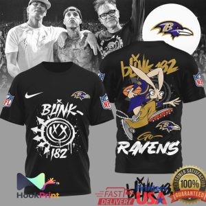 Blink 182 x Baltimore Ravens Mashup Punk Rock NFL Fan T Shirt