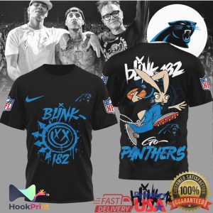 Blink 182 x Carolina Panthers Mashup Punk Rock NFL Fan T Shirt Blink 182 x Carolina Panthers Mashup Punk Rock NFL Fan T Shirt