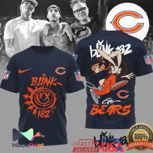 Blink 182 x Chicago Bears NFL Mashup Graphic T Shirt