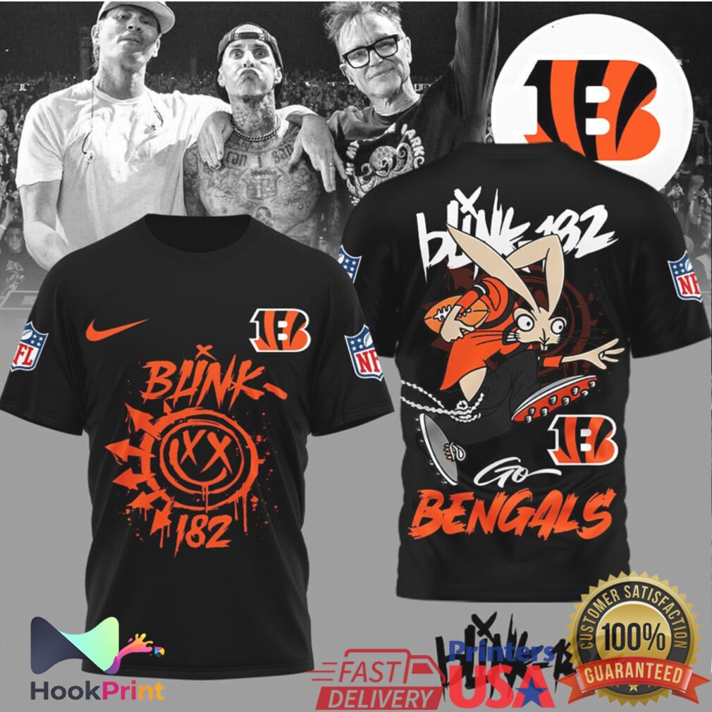 Blink 182 x Cincinnati Bengals NFL Mashup Graphic T Shirt Blink 182 x Cincinnati Bengals NFL Mashup Graphic T Shirt