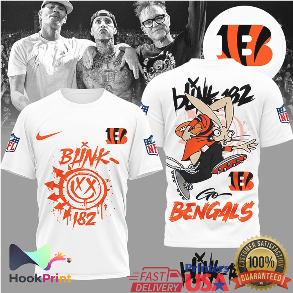 Blink 182 x Cincinnati Bengals NFL Mashup Graphic T Shirt Blink 182 x Cincinnati Bengals NFL Mashup Graphic T Shirt