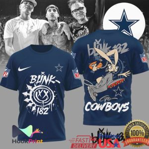 Blink 182 x Dallas Cowboys Mashup Punk Rock NFL Fan T Shirt