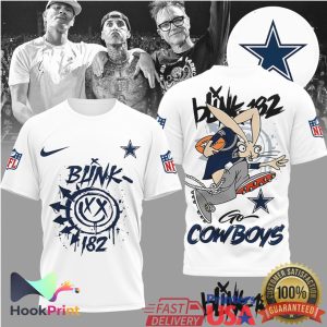 Blink 182 x Dallas Cowboys Mashup Punk Rock NFL Fan T Shirt
