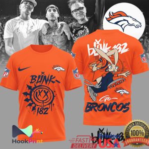 Blink 182 x Denver Broncos NFL Mashup Graphic T Shirt