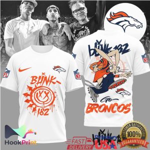 Blink 182 x Denver Broncos NFL Mashup Graphic T Shirt