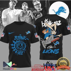Blink 182 x Detroit Lions Mashup Punk Rock NFL Fan T Shirt Blink 182 x Detroit Lions Mashup Punk Rock NFL Fan T Shirt