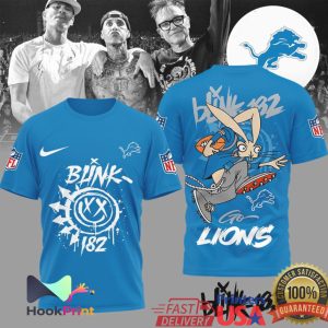 Blink 182 x Detroit Lions Mashup Punk Rock NFL Fan T Shirt