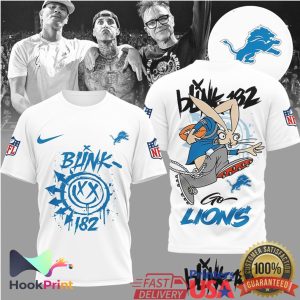 Blink 182 x Detroit Lions Mashup Punk Rock NFL Fan T Shirt