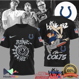 Blink 182 x Indianapolis Colts Mashup Punk Rock NFL Fan T Shirt Blink 182 x Indianapolis Colts Mashup Punk Rock NFL Fan T Shirt