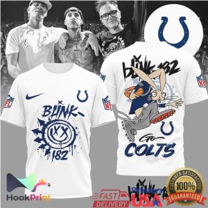 Blink 182 x Indianapolis Colts Mashup Punk Rock NFL Fan T Shirt