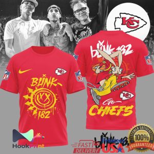 Blink 182 x Kansas City Chiefs NFL Mashup Graphic T Shirt