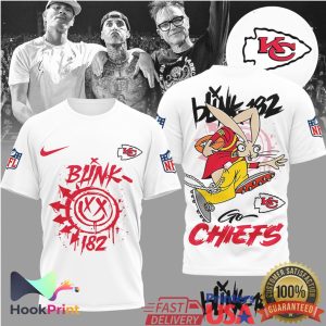 Blink 182 x Kansas City Chiefs NFL Mashup Graphic T Shirt