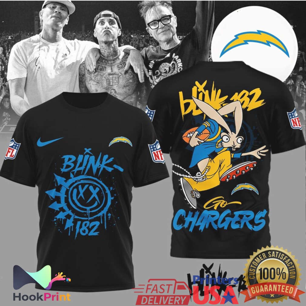 Blink 182 x Los Angeles Chargers Mashup Punk Rock NFL Fan T Shirt Blink 182 x Los Angeles Chargers Mashup Punk Rock NFL Fan T Shirt